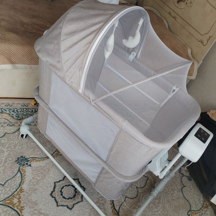 Манеж люлька электронный, +шезлонг