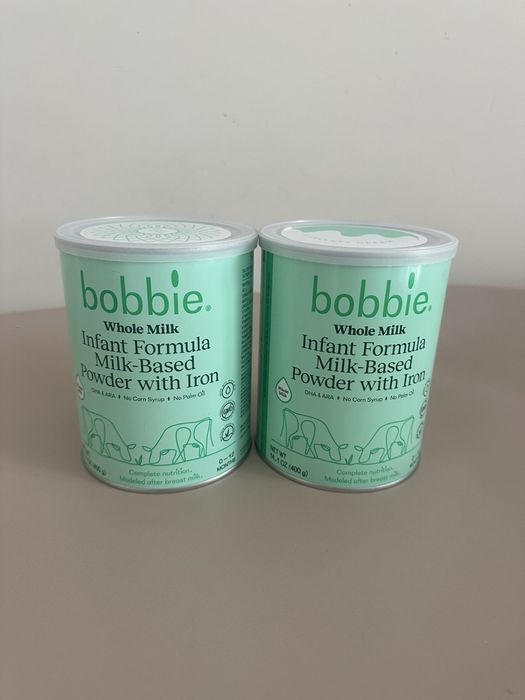 Адаптирано мляко Bobbie Whole Milk, 2 кутии по 400 г