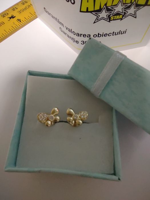 Cercei aur 14k starAmanet (efn)