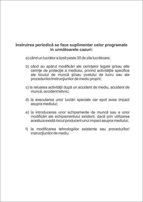 Fișa Protecția Mediului (4 lei/buc)