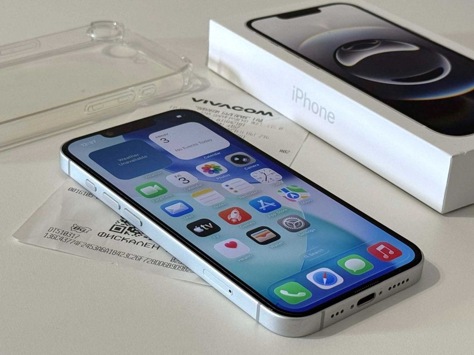 Бартер! 24м.Гаранция! iPhone 16e White (Бял) 25 Цикъла.