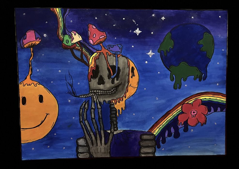 Tablou „Burning Through Space” -acrilic pe pânză 70x50