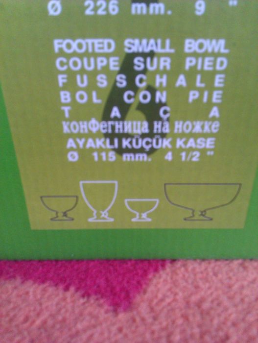 Set bol sticla inghetata si fructe Pasabahce