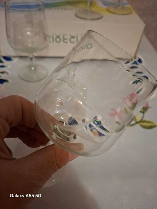 Старини Стъклени чаши и Подложки  -Сервиз