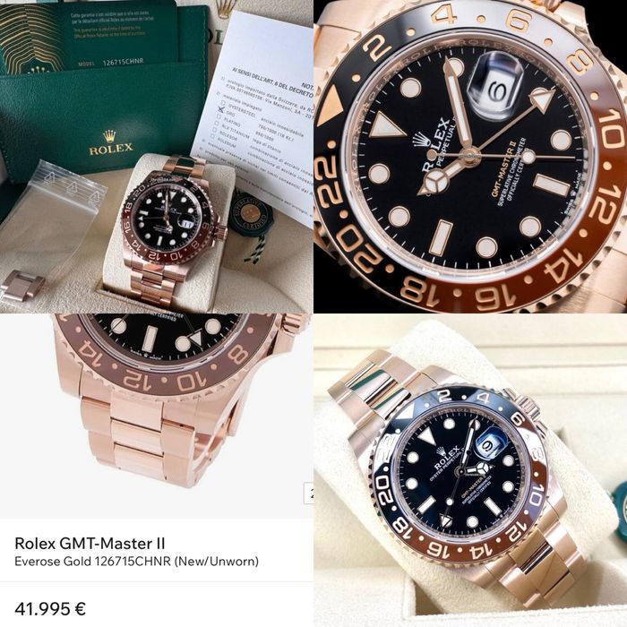 Rolex Gmt Master II Rose Gold Fulll Box