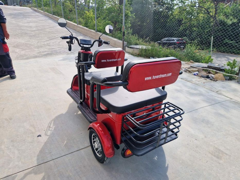 електрическа триколка с 2 седалки  на изплащане с гаранция