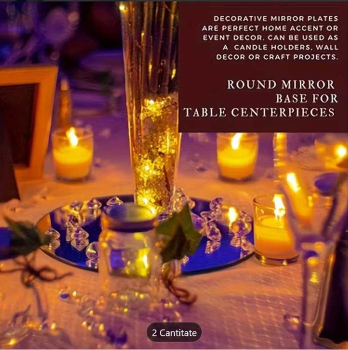 Oglinzi Acrilice 30 cm pentru Nuntă, Petreceri & Decor Autocolante!