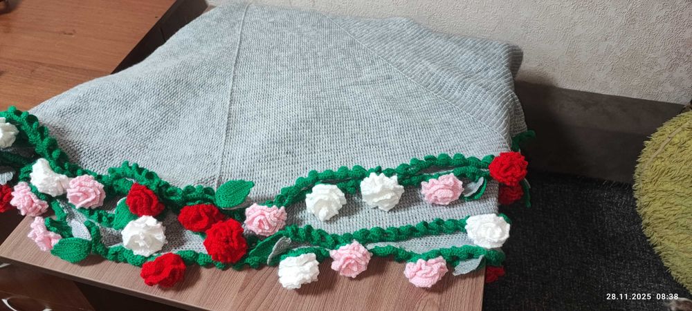 Плед букет с 33 розы