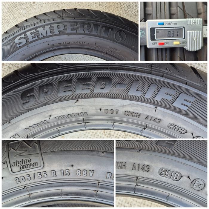 O bucată 205/185 65/55 R15 vară - una Goodyear Semperit Continental