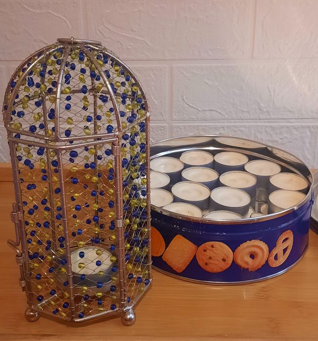 Colivie cu mărgele suport lumânare