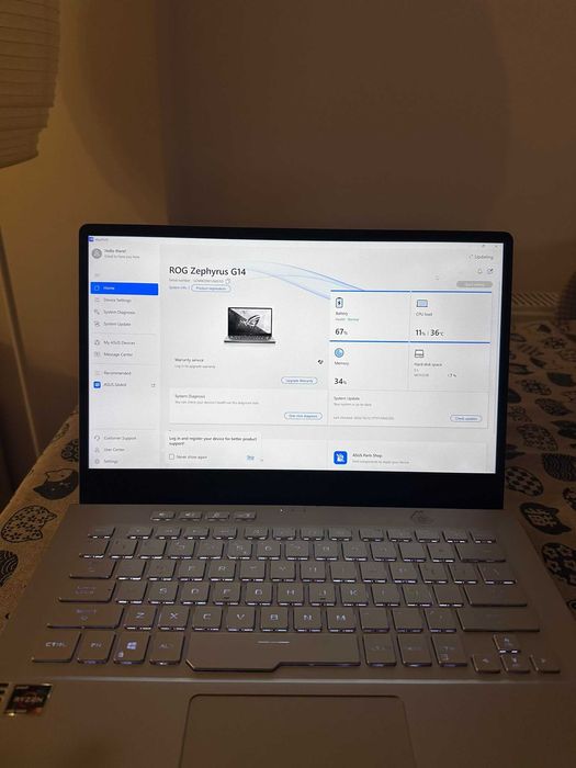 Asus Rog Zephyrus RTX 2060/Ryzen 9 4900HS/1TbSSd/2560x1440p/16Gb Ram