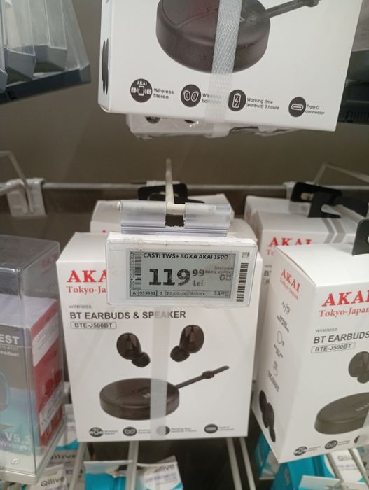 Vând căști tws+boxa Akai