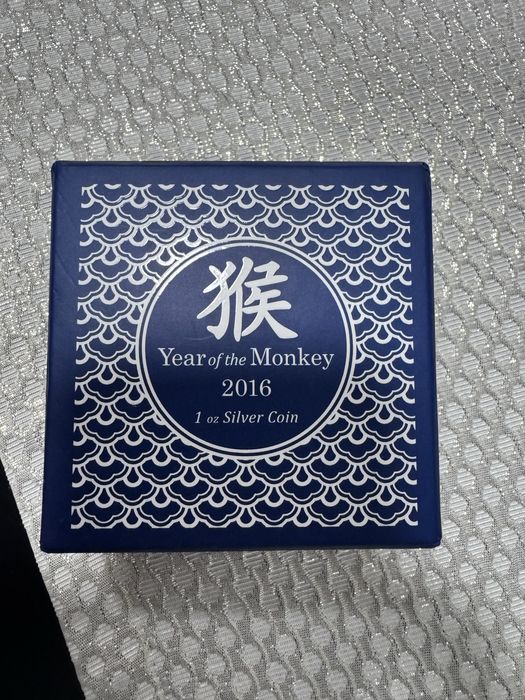 Сребърна монета 1 унция Година на маймуната" 2016 г