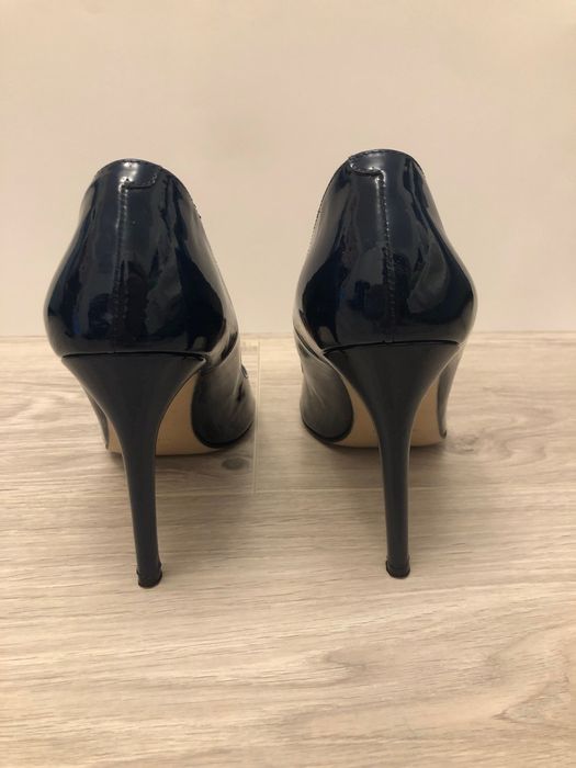 Pantofi dama MUSETTE, piele, marimea 38, bleumarin, stare excelenta