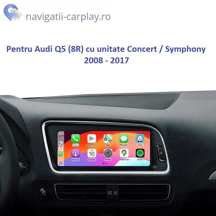 Ecran Apple CarPlay / Android Auto wireless pentru Audi A4, A5, Q5