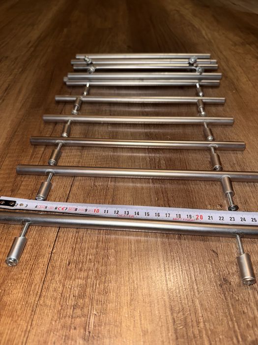 17 Manere mobila de 27 cm inspire Sara otel argintiu lucios periat