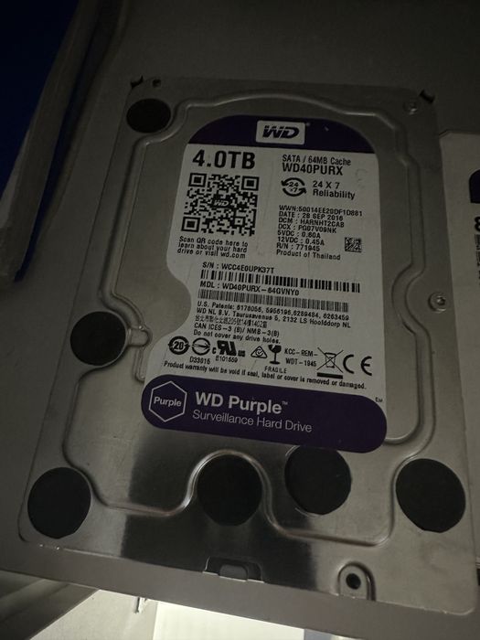 Жесткий диск 4 и 8 TB WD Purple