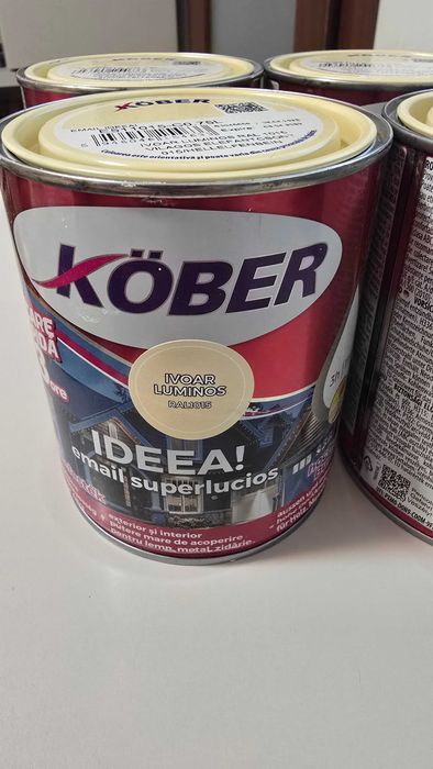 Vopsea Kober Ideea Email Superlucios Ivoar Luminos RAL 1015 4x0.75L #11
