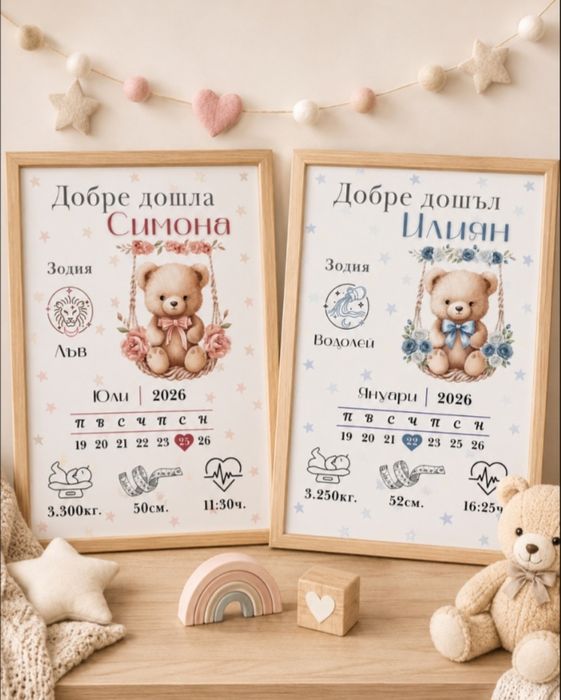 Бебешки визитки – красив спомен от най-специалните моменти!