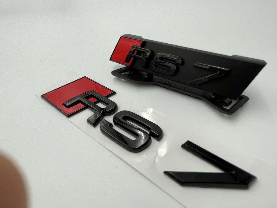 Set Embleme Audi RS7 negru s-line
