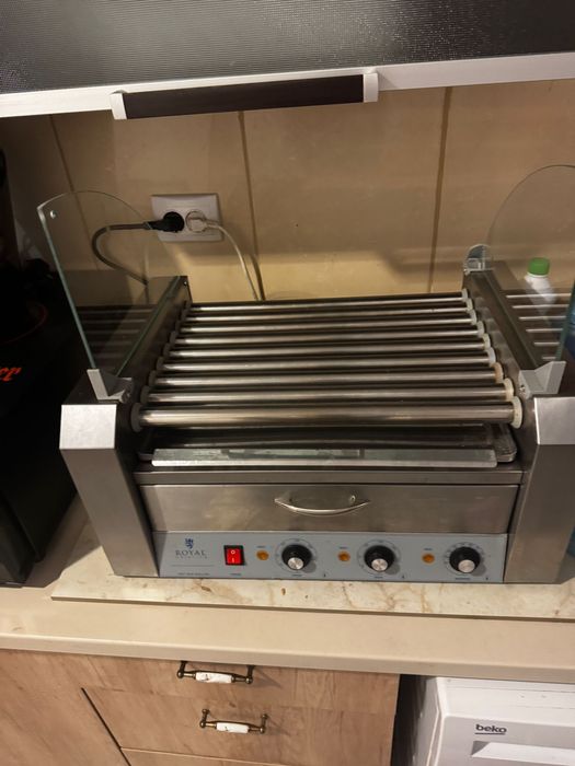 Aparat hot-dog Royal Catering, Inox, 2200 W, Argintiu