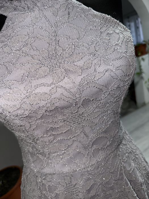 Rochie eleganta argintie S