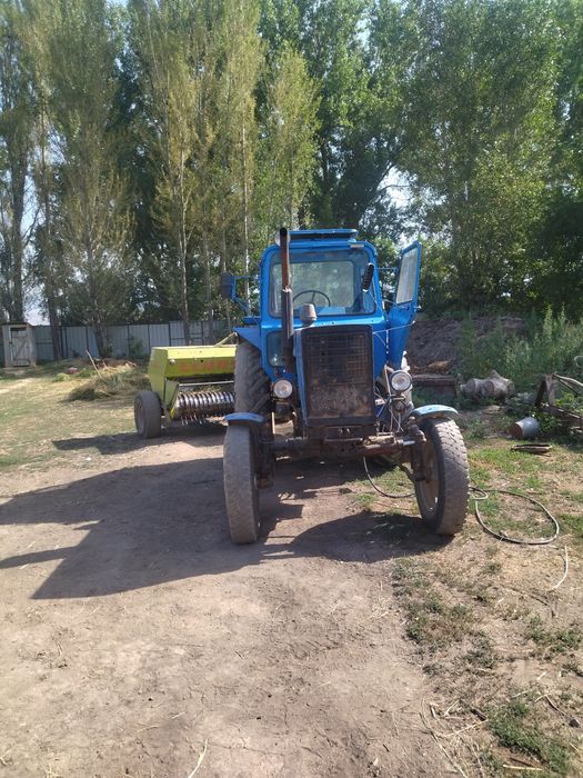 Продам МТЗ-80 вместе агрегатом : плуг, борона, пресс подборщик Claas