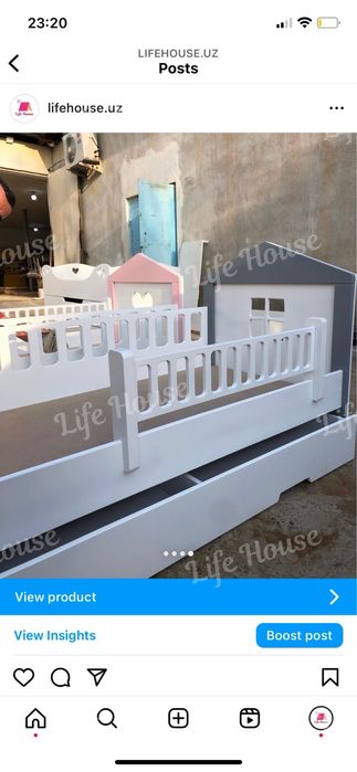 Кроватка домик детская