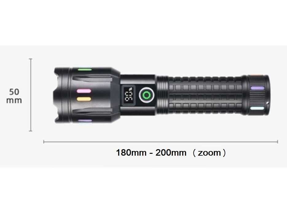 Алуминиев LED фенер COBA, USB Type-C, 5 режима на светене (CB-G62)