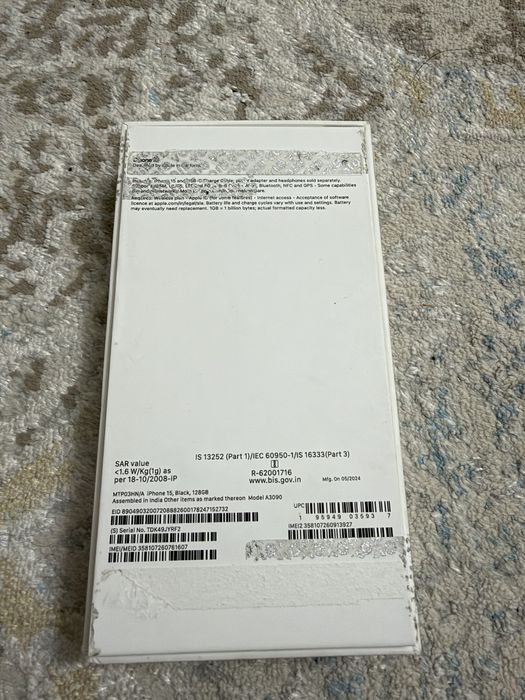 iPhone 15 128 гигабайт черный