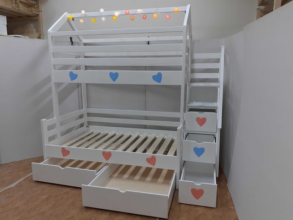 TRANSPORT GRATUIT.Pat etajat-supraetajat din lemn masiv.Cod 3524