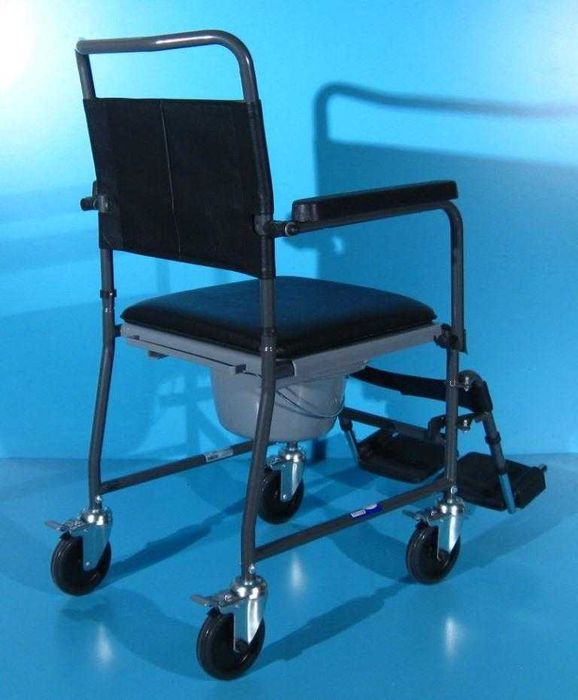 Scaun handicap cu WC (toaleta) si roti NOU - garantie 24 luni