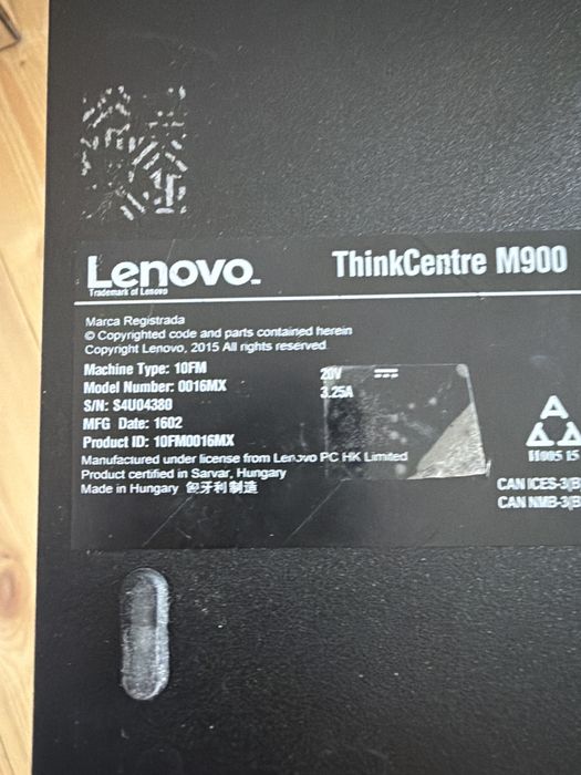 Lenovo ThinkCenter M900 i5 16gb 240ssd mini pc