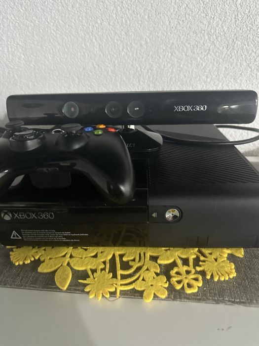 Xbox 360 slim+kinect+controller wirleess stare buna