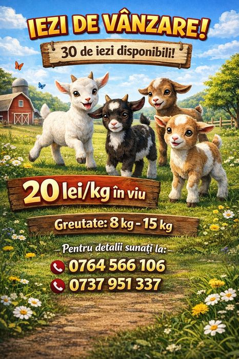 Vând iezi de tăiat sau de ținut