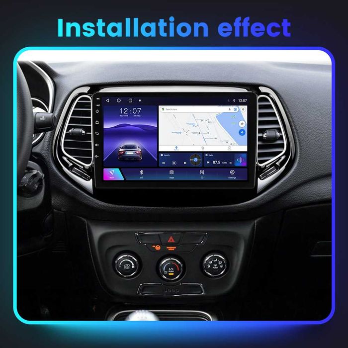 Navigatie Android 14 JEEP COMPASS 2016-2018 1/8 Gb Waze CarPlay CAMERA