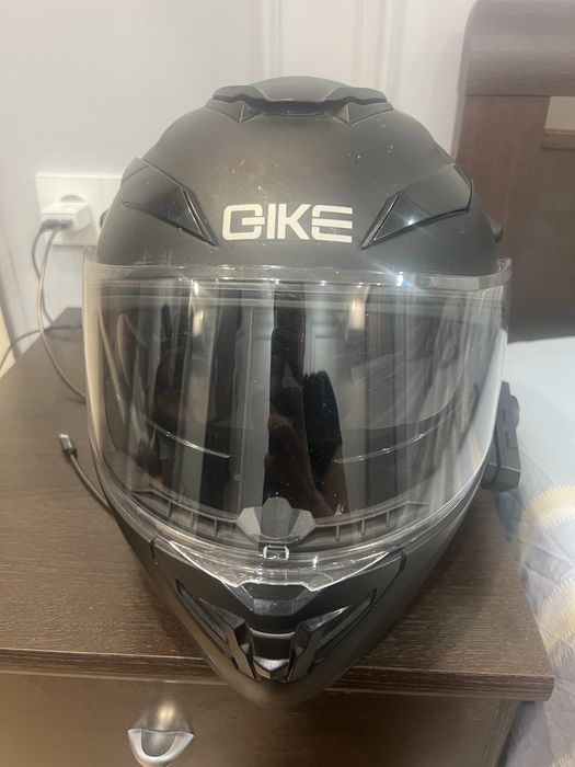 Мотошлем Gike с гарнитурой