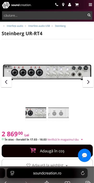 Steinberg UR-RT4 Interfata Audio Placa Sunet