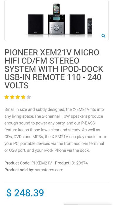 Pioneer micro HiFi DVD
