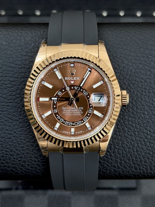 Rolex Sky-Dweller Oysterflex Everose Chocolate