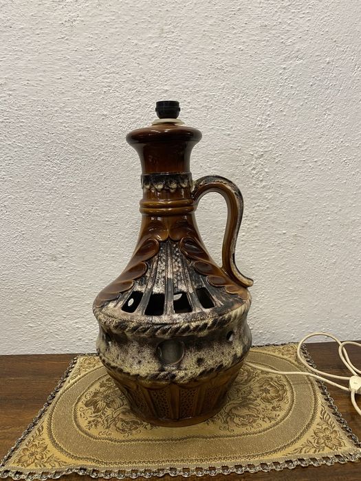 Винтидж немска лампа West German pottery 1960те колекционерска