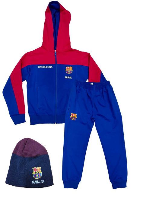 Сет Зимна Шапка + Детски анцуг Мбапе 10 с качулка  Анцуг Реал Мадрид