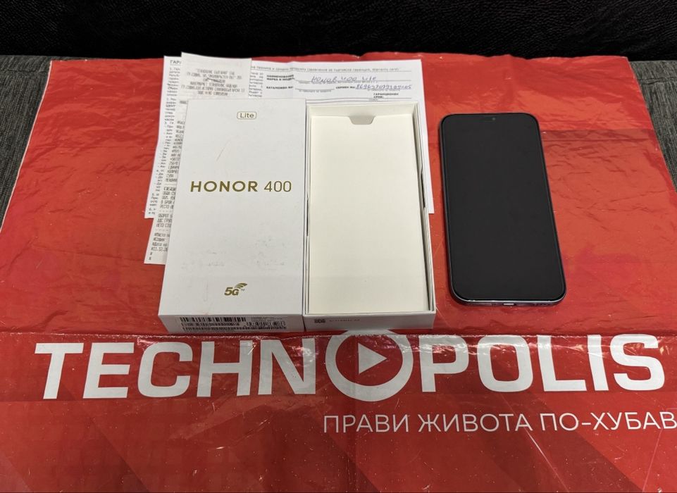 ЧИСТО НОВ 256GB Honor 400 lite 5G Technopolis Гаранция до 2г. Green