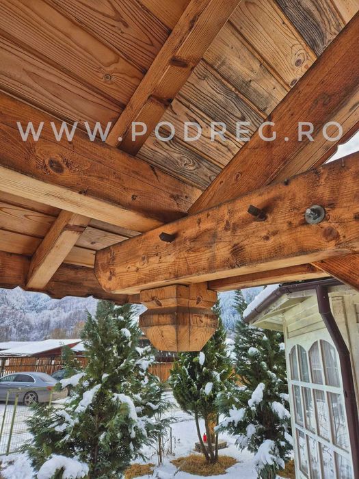 Foisoare terase  pergole, spatiu joaca, balansoare acoperis intrare casa carport magazii din lemn la comanda