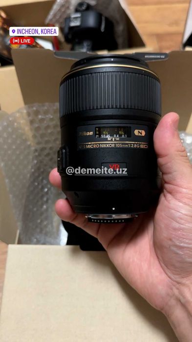 Nikon 105mm Macro AF-S VR f2.8G IF-ED. Stomatologlar uchun.