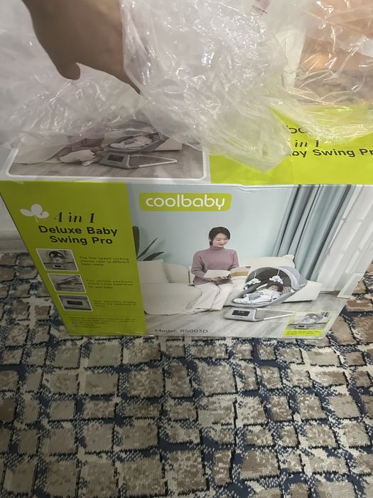 Электрический шезлонг Coolbaby 4 в 1 Люлька для детей