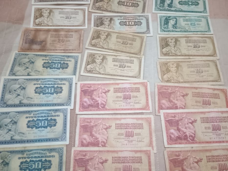 Bancnote vechi fosta Iugoslavie