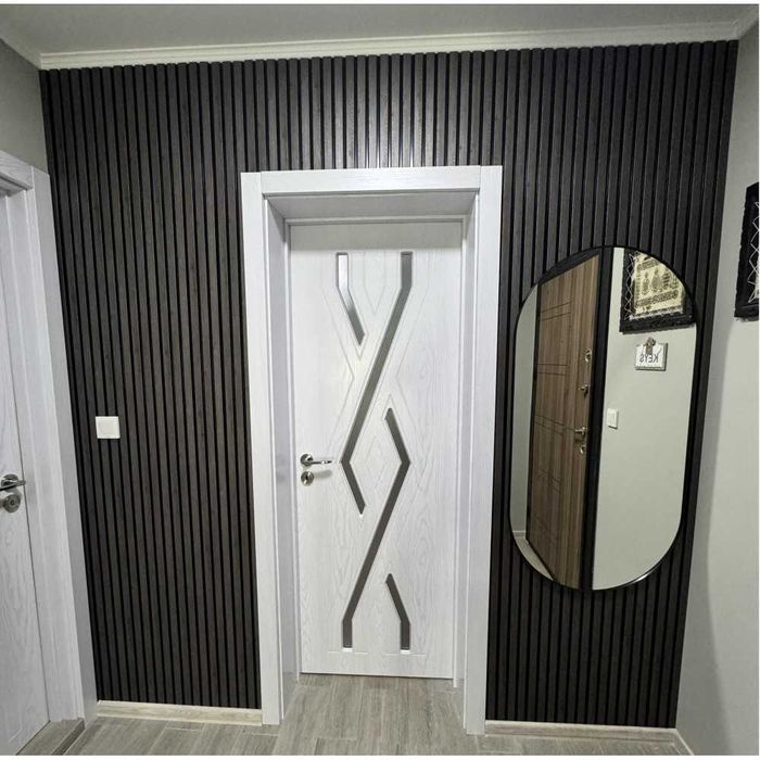 Стенен декоративен панел – светло/тъмно кафяв, тъмно сив