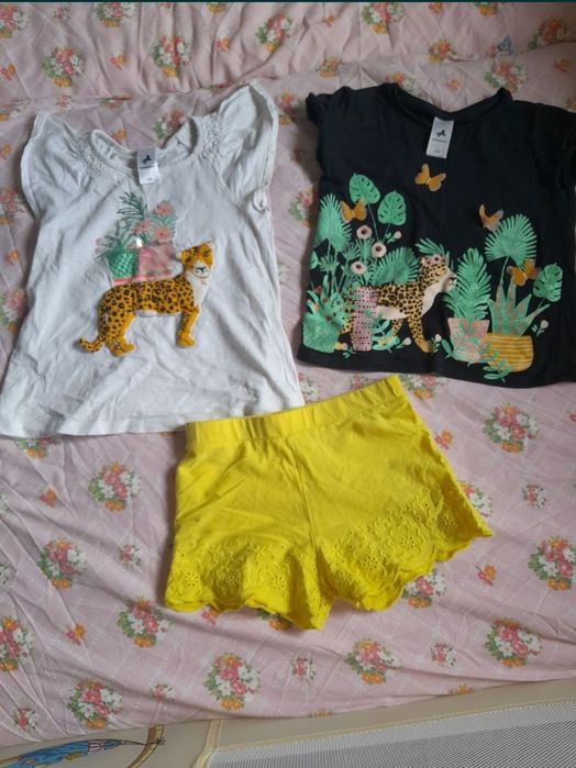 set 3 haine fata 116 5 6 ani pantaloni scurti c&a mayoral impecabile