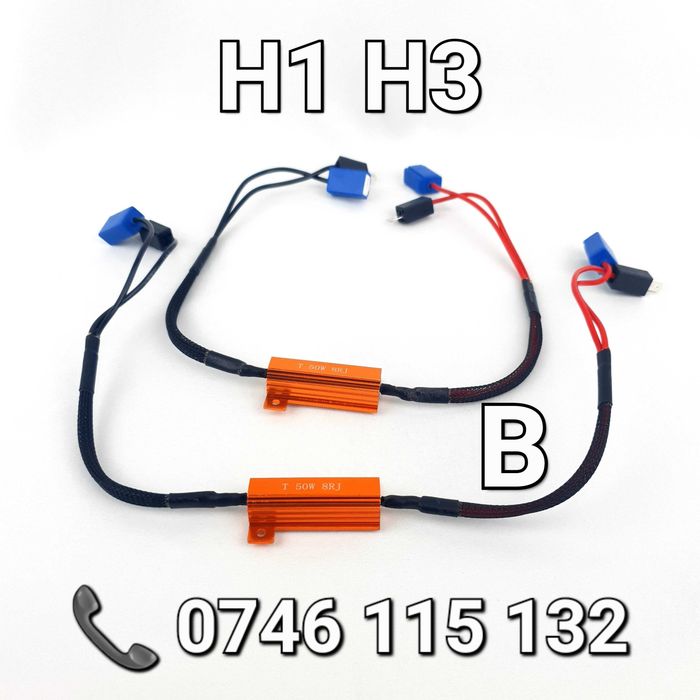 Set-Anulator Eroare Bec Ars-CANBUS-LED-T10 H1 H3 H7 H8 H9 H11-Aluminiu
